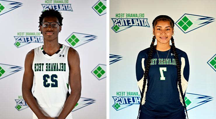 Delaware Tech's November 2023 athlete spotlights Jasmyne Escobar and Jordan Moore